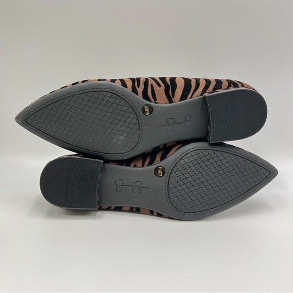 NEW Jessica Simpson Womens Size 6.5 Metal Ankle Chain Tiger Ballet Flats Shoes - Picture 8 of 12
